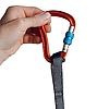 SAFETY CHAIN - final look - a carabiner in the double loop of the upper eye
